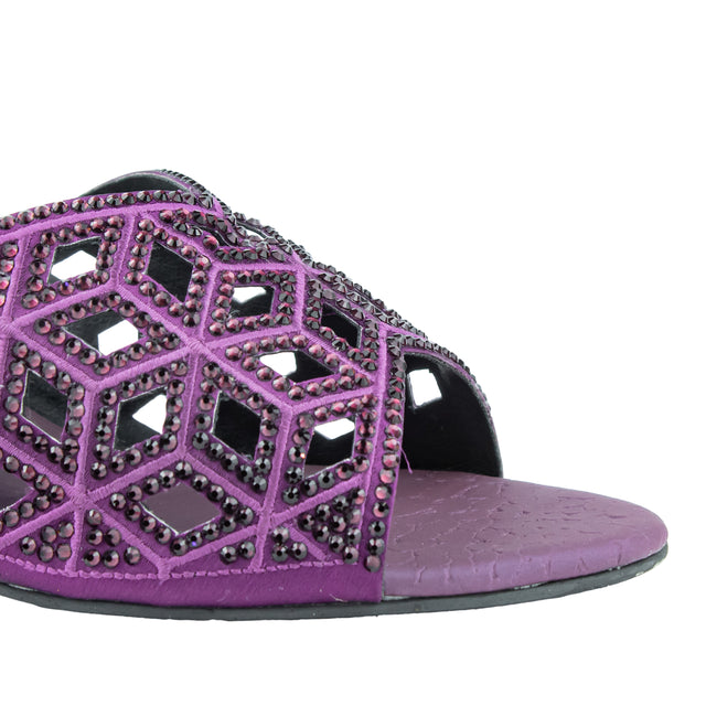 Modern Purple Pencil Heel Sandals