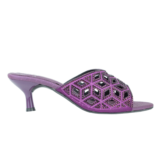 Modern Purple Pencil Heel Sandals