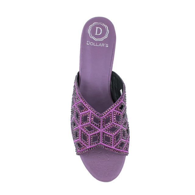 Modern Purple Pencil Heel Sandals
