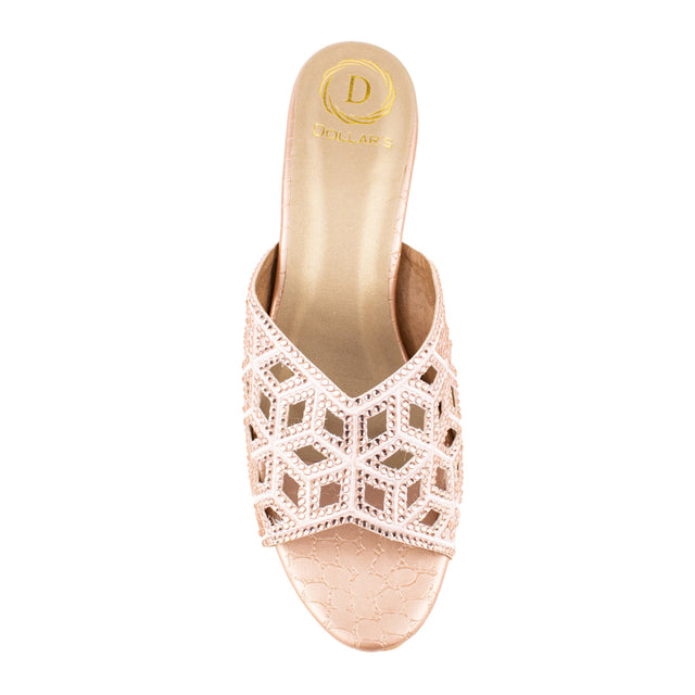 Refined Rose Pencil Heel Sandals