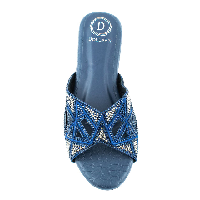 Refined Navy Blue Flat Slippers