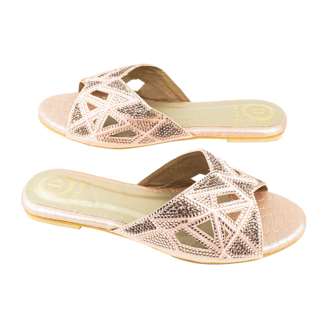 Enchanting Rose Flat Slippers
