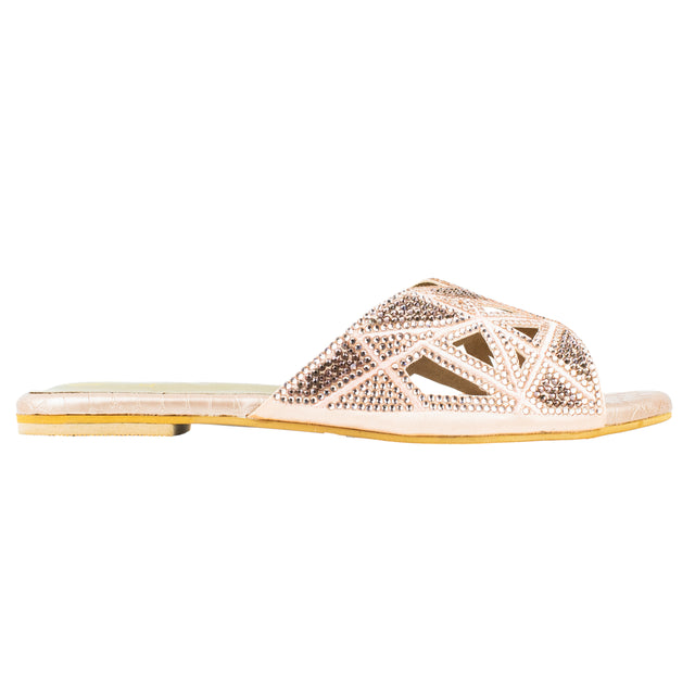 Enchanting Rose Flat Slippers
