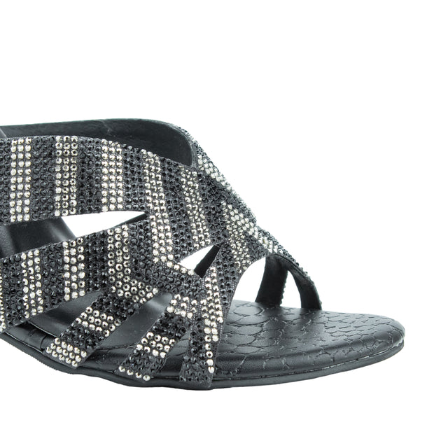 Striking Black High Heel Sandals