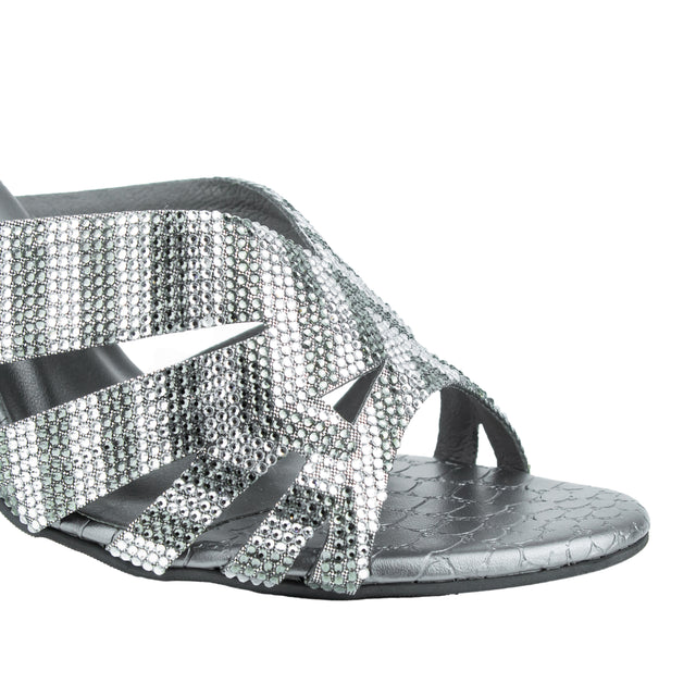 Elegant Grey High Heel Sandals
