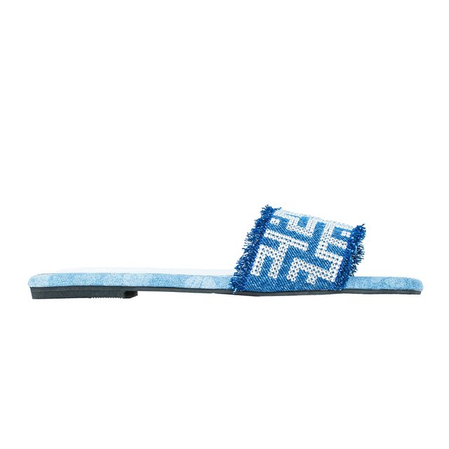 Timeless Blue Flat Slippers