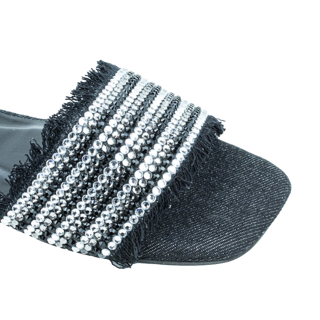 Luxe Black Flat Slippers