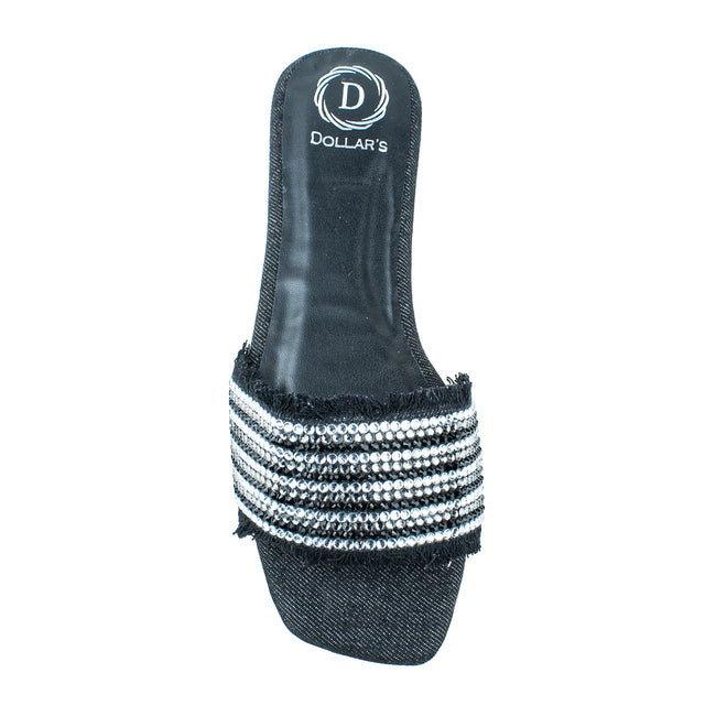 Luxe Black Flat Slippers
