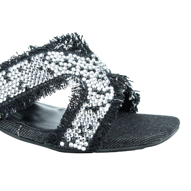 Exclusive Black Pencil Heel Sandals