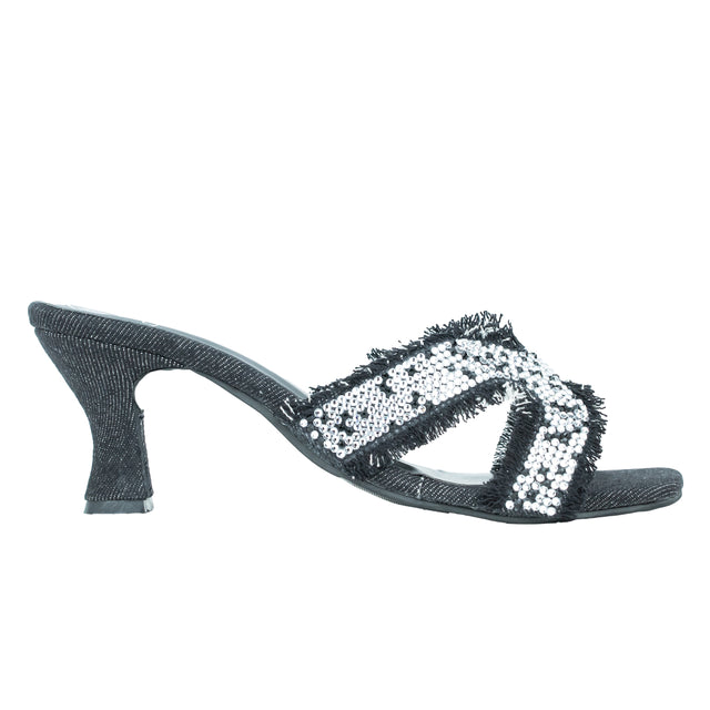 Exclusive Black Pencil Heel Sandals
