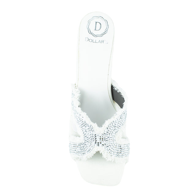 Weekend-ready White Pencil Heel Sandals