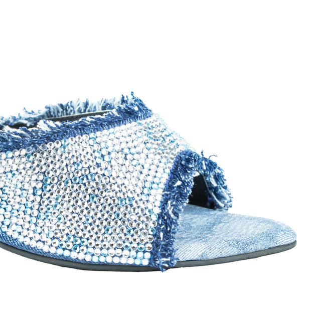 Stylish Blue Pencil Heel Sandals