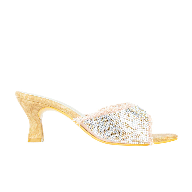 Vibrant Brown Pencil Heel Sandals