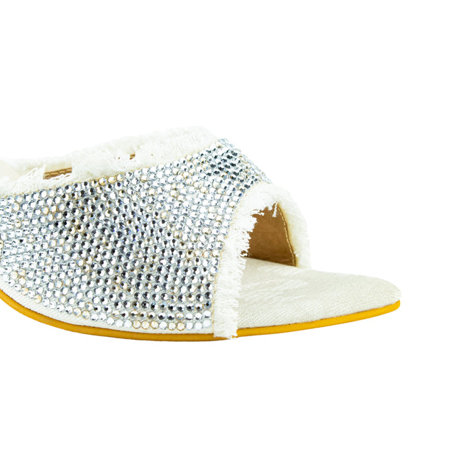 Versatile Cream Pencil Heel Sandals