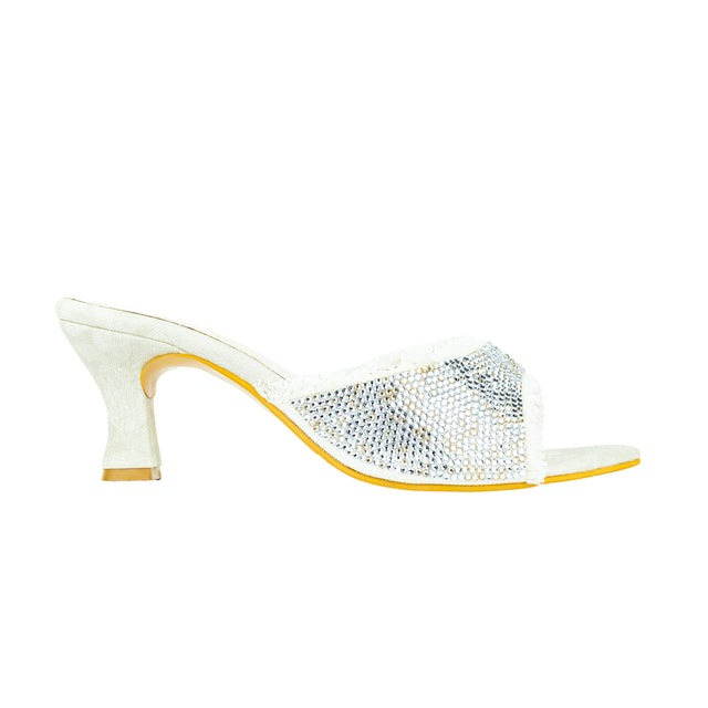 Versatile Cream Pencil Heel Sandals