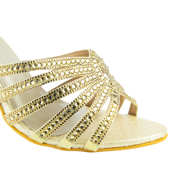 Statement Gold High Heel Sandals