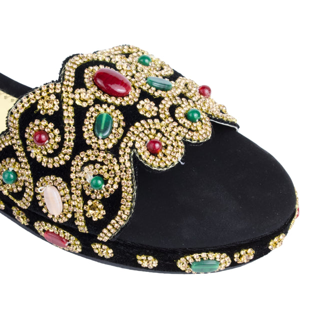 Handcrafted Gold Wedge Sandals