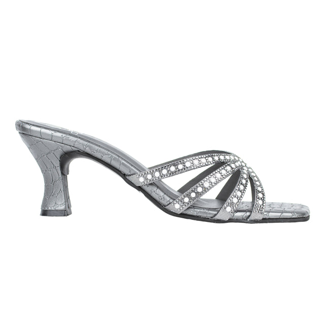 Iconic-fit Grey Pencil Heel Sandals