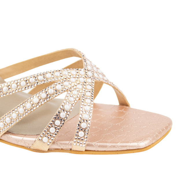 Polished Rose Pencil Heel Sandals