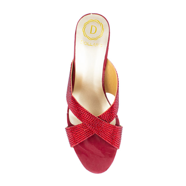 Hana Statement Red Block Heel Sandals