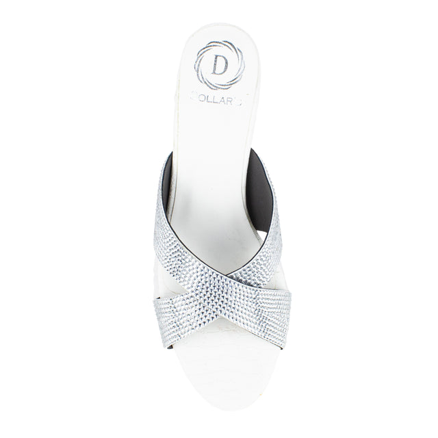 Hana Enchanting White Block Heel Sandals