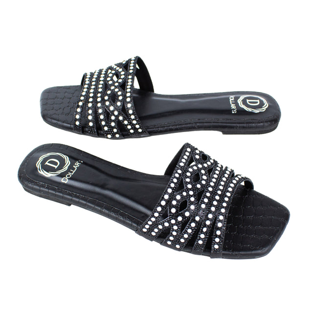 Najma Chic-casual Black Flat Slippers