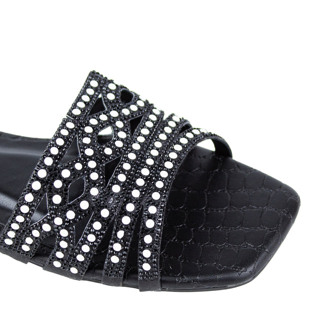 Najma Chic-casual Black Flat Slippers