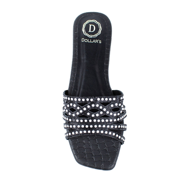 Najma Chic-casual Black Flat Slippers