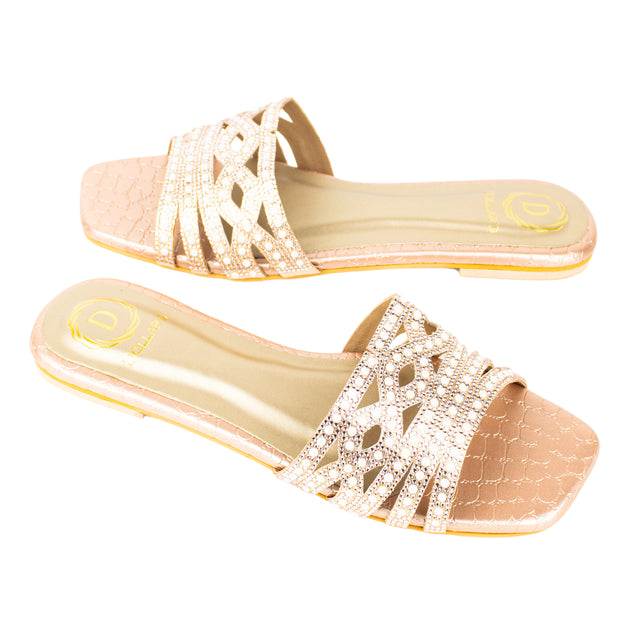 Najma Enchanting Rose Flat Slippers