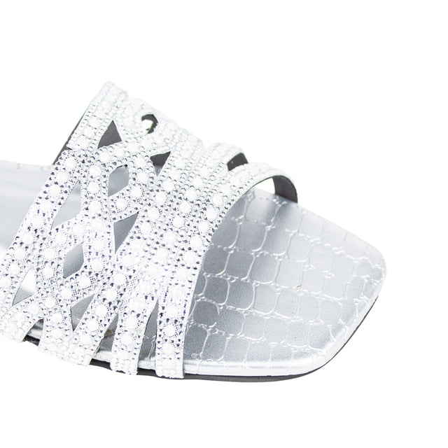Najma Versatile Silver Flat Slippers