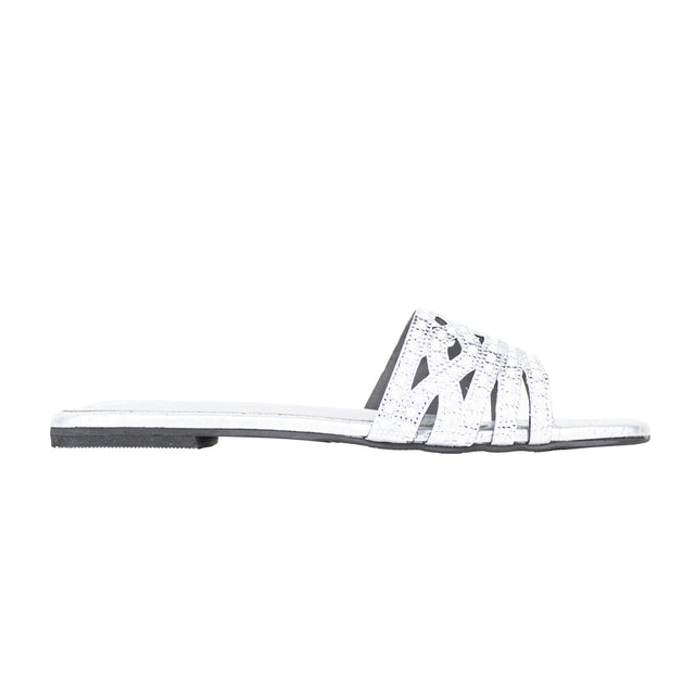 Najma Versatile Silver Flat Slippers