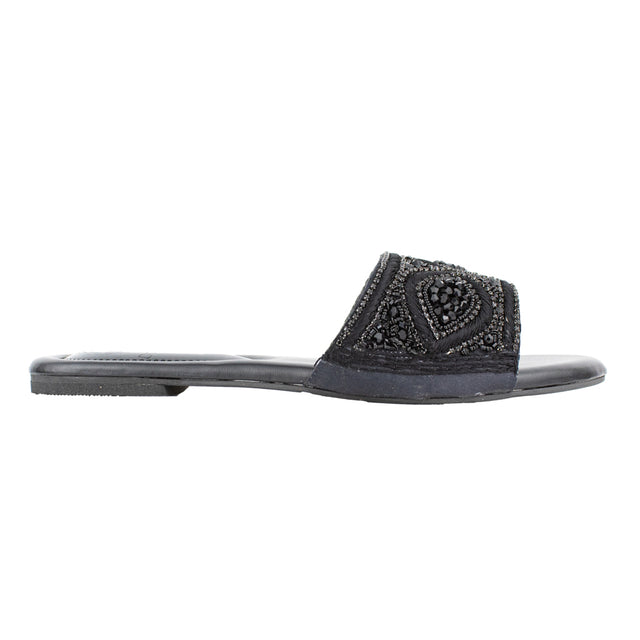 Iconic Black Flat Slippers