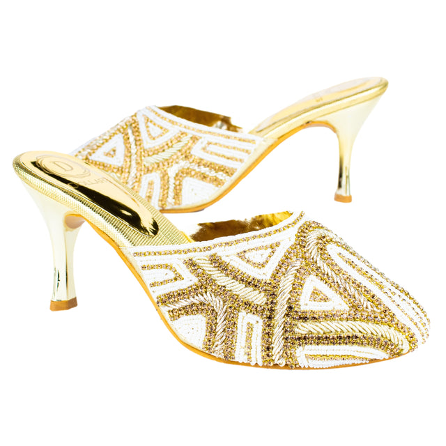 Elevated Cream Pencil Heel Sandals