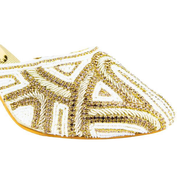 Elevated Cream Pencil Heel Sandals