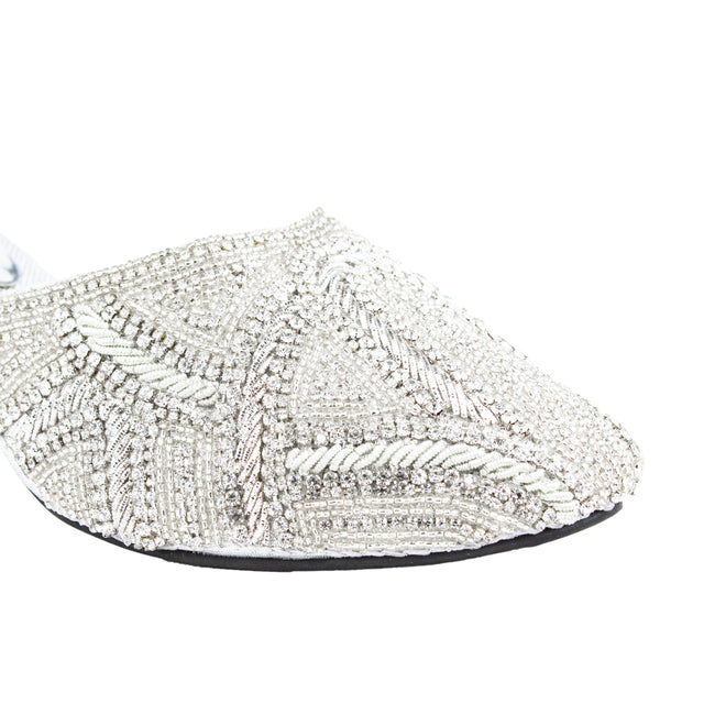 Trendy Silver Pencil Heel Sandals