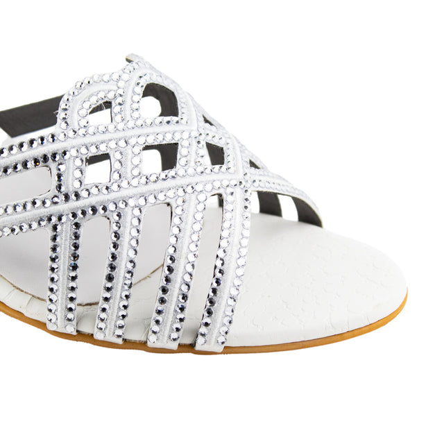 Modern White Pencil Heel Sandals