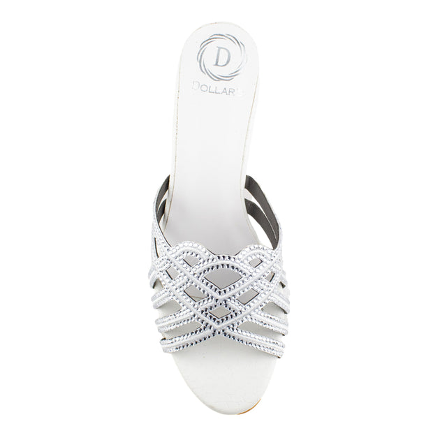 Modern White Pencil Heel Sandals