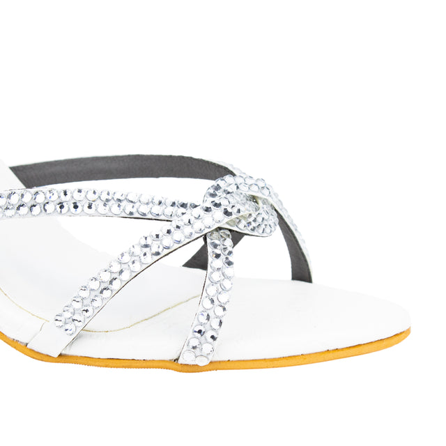 Stylish White High Heel Sandals