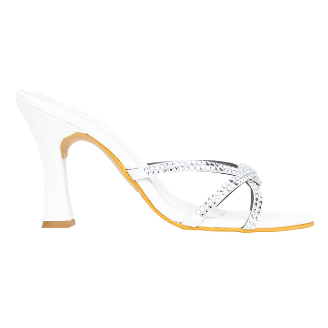 Stylish White High Heel Sandals