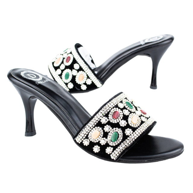 Captivating Silver Pencil Heel Sandals