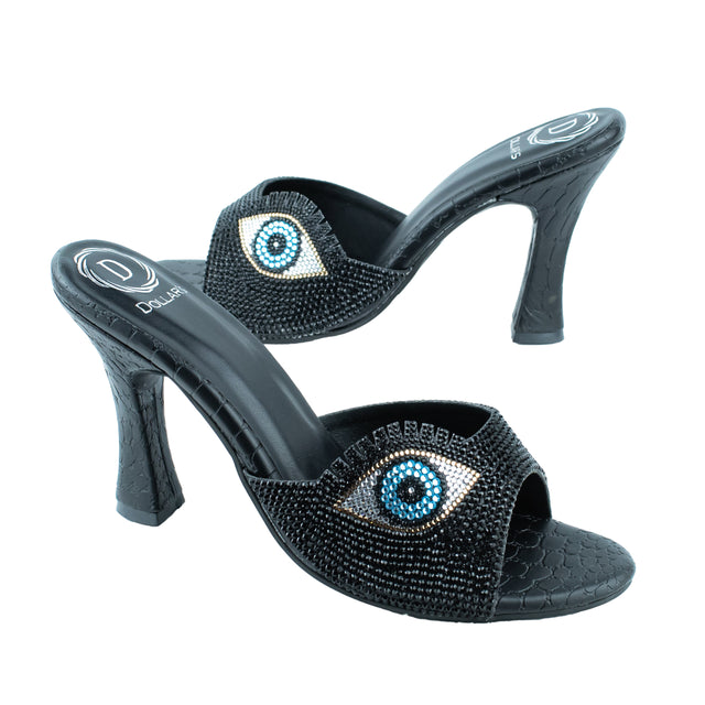 Feminine-chic Black High Heel Sandals