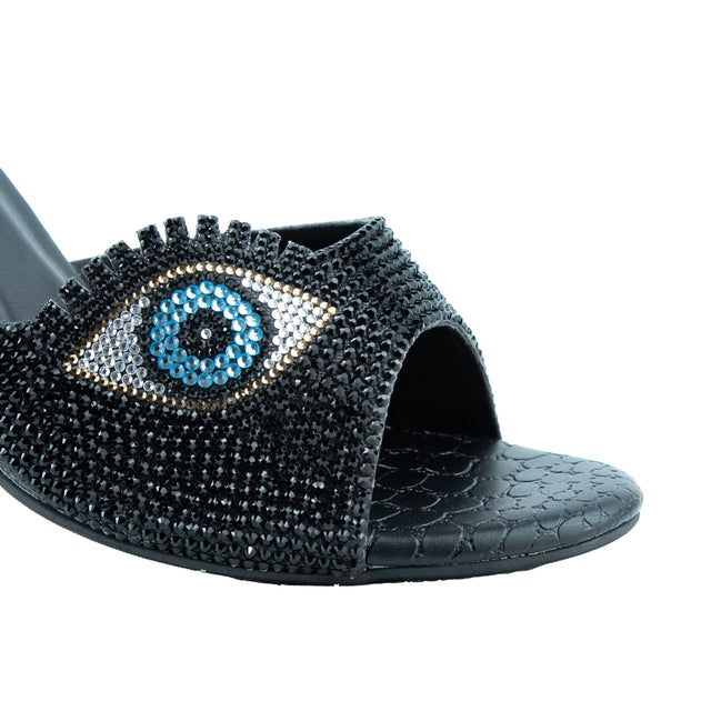 Feminine-chic Black High Heel Sandals