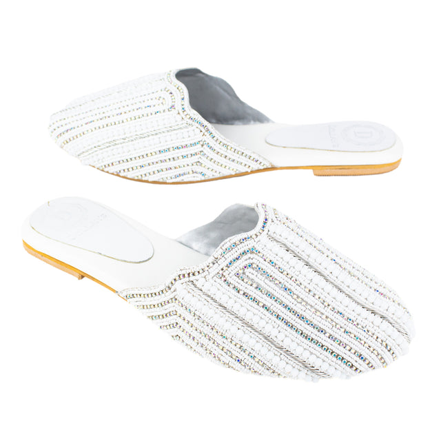 Minimalist White Flat Slippers