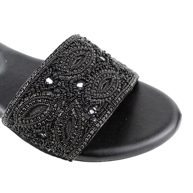 Contemporary Bronze Multi Flat Slippers