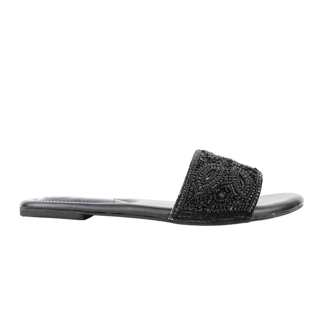 Contemporary Bronze Multi Flat Slippers