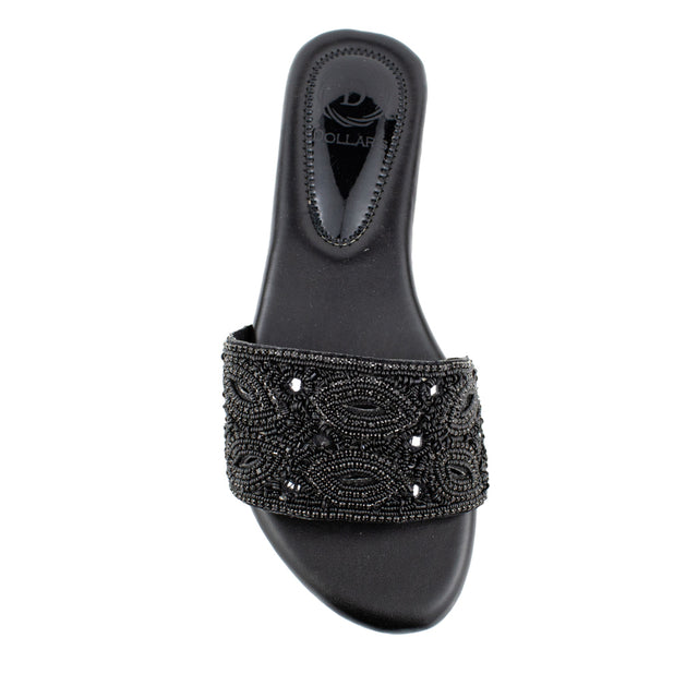 Contemporary Bronze Multi Flat Slippers
