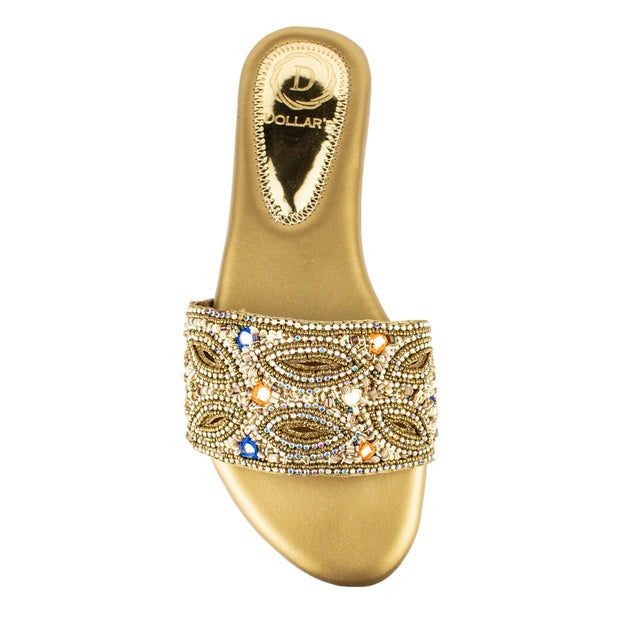 Iconic Bronze Multi Flat Slippers
