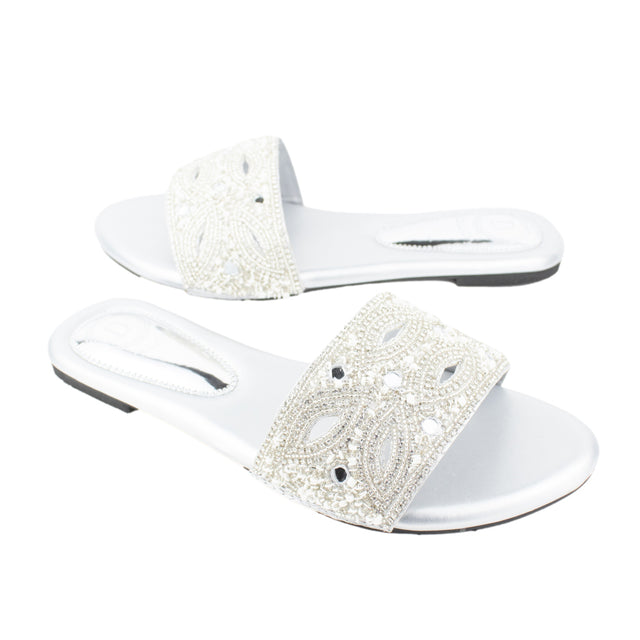 Edgy Grey Flat Slippers