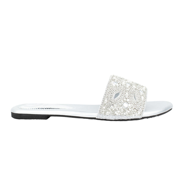 Edgy Grey Flat Slippers