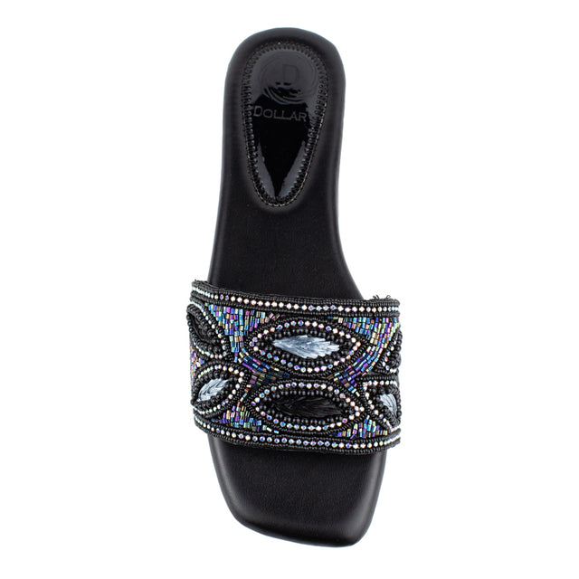 Chic-casual Black Flat Slippers